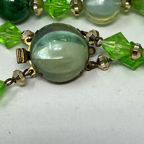 Vintage West Germany 1950/60’s double strand necklace and earring set. - Picture 2 of 8